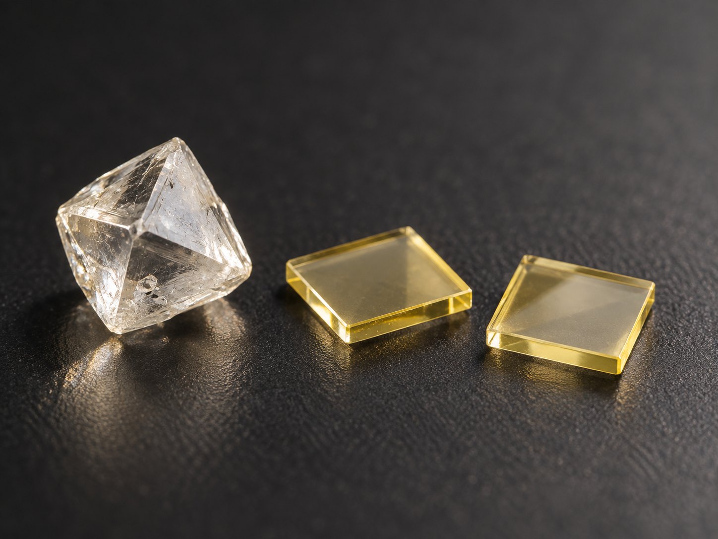 Cristaux de diamant naturel et de MCD